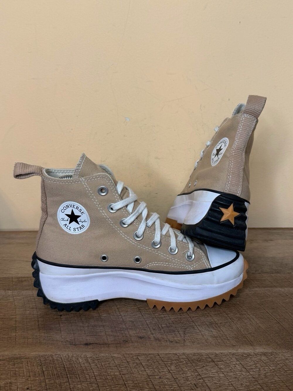 Converse Run Star Hike Hi Shoes Hemp 172727C women’s size 5.5 platform sneakers